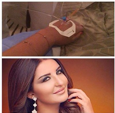 بالصور.. شذى حسون على سرير المرض