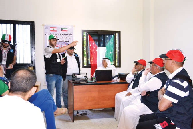 جانب من احد انشطة وفد المركز الكويتي لاغاثة النازحين السوريين﻿