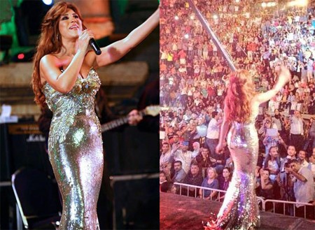 بالصور.. على غرار إليسا.. نجوى كرم تعيد ارتداء فستان مهرجان جرش في واشنطن.. 