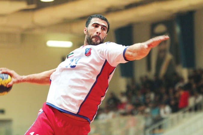 لاعب الكويت محمد الغربللي تالق في التسجيل على السالمية موقع كويت هاند بول