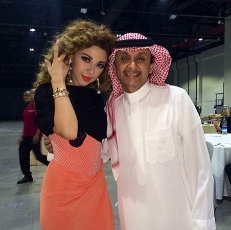 ميريام فارس مع الفنان عبدالمجيد عبدالله