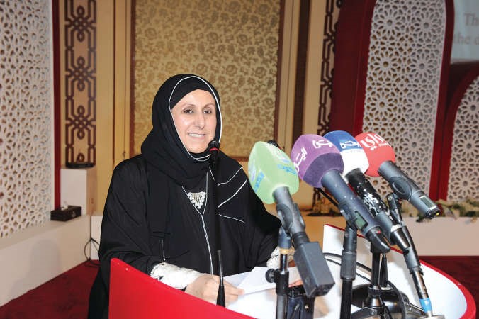 الشيخة اوراد الجابر ملقية كلمتها
