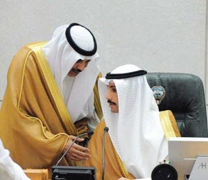 رئيس مجلس الامة مرزوق الغانم والشيخ صباح الخالد على المنصة
