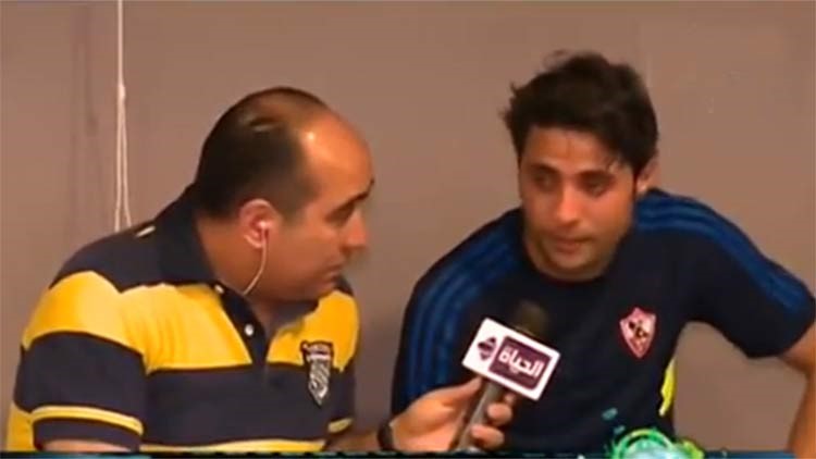 بالفيديو.. انهيار لاعب الزمالك محمد إبراهيم بالبكاء على الهواء على قناة الحياة 