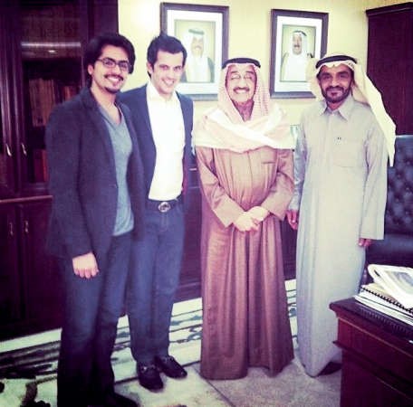 محمد الوسمي مع رئيس مجلس الامة الاسبق جاسم الخرافي في لقاء خاص