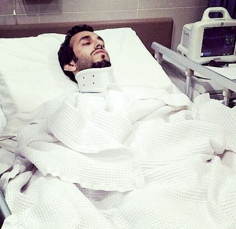 فهد عوض اثناء وجوده في المستشفى﻿
