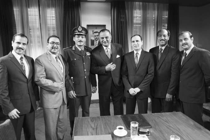 جمال سليمان وباسم سمرة وامجد عابد ومحمد نصر وياسر الطوبجي ومحمد بياع ومصطفى الريدي في المسلسل﻿