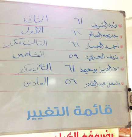 نتيجة قائمة التغيير