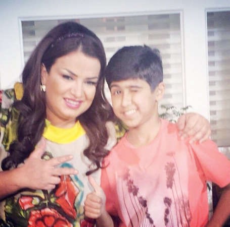 ومع الفنانة منى شداد﻿