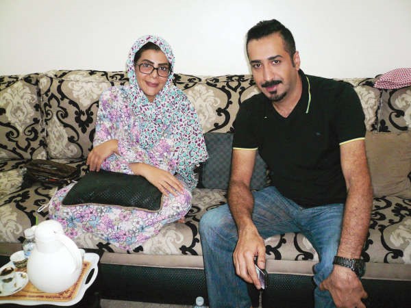 الهام الفضالة مع الزميل بشار جاسم﻿