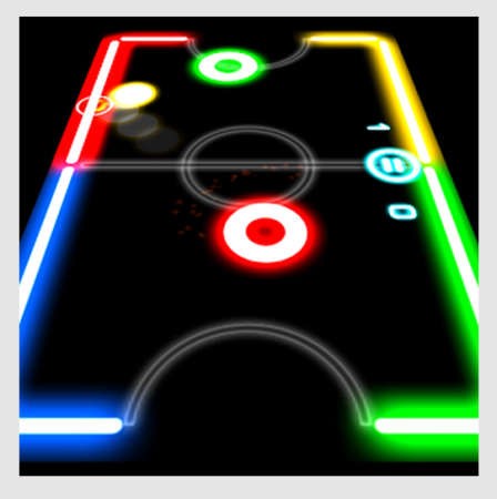 لعبة «Glow Hockey‏» في متجر «‏‎iTunes‏»‏