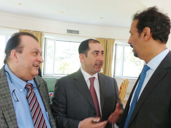السفير الشيخ علي الخالد ومحمد ابل وجميل الفودري