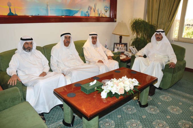 الشيخ فواز الخالد مستقبلا امين منظمة المدن العربية احمد العدساني