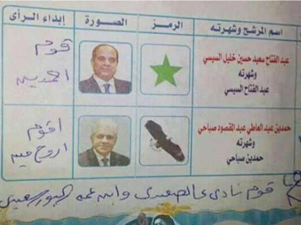 من طرائف المصريين في بطاقات التصويت: انتخاب ابو تريكة ورونالدو وراموس 