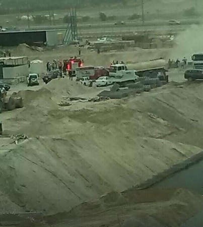 عربات المطافي في الموقع﻿