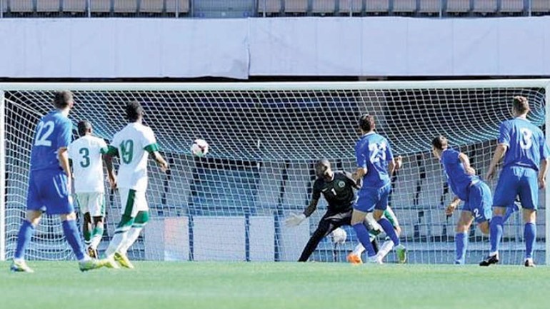تسديدة جورجية تعانق شباك المنتخب السعودي