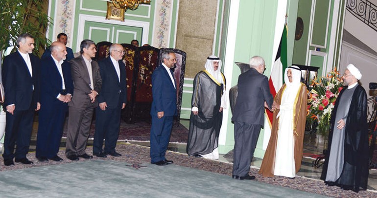 صاحب السمو الامير الشيخ صباح الاحمد مرحبا باعضاء من الجانب الايراني﻿