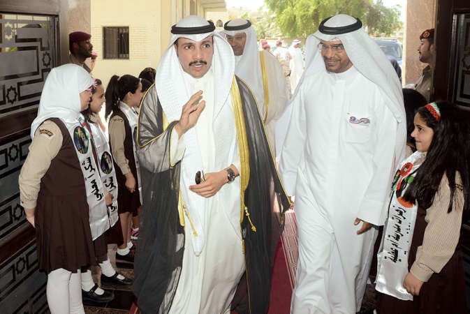 مرزوق الغانم لدى وصوله الى الحفل 