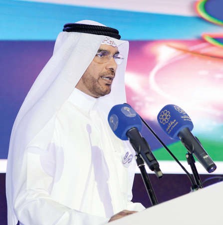 متعب العتيبي متحدثا في الحفل 