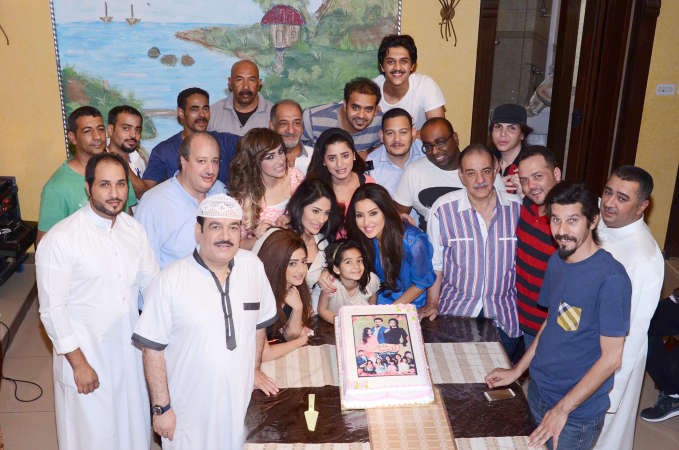 فريق عمل مسلسل للحب جنون مع المنتج عامر الصباح﻿
