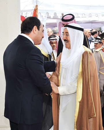 صاحب السمو الامير الشيخ صباح الاحمد مهنئا الرئيس المصري المنتخب المشير عبدالفتاح السيسي