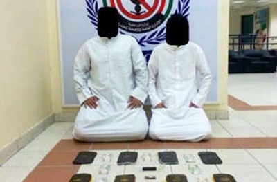 اجمالي الحشيش المضبوط 6 كيلوغرامات