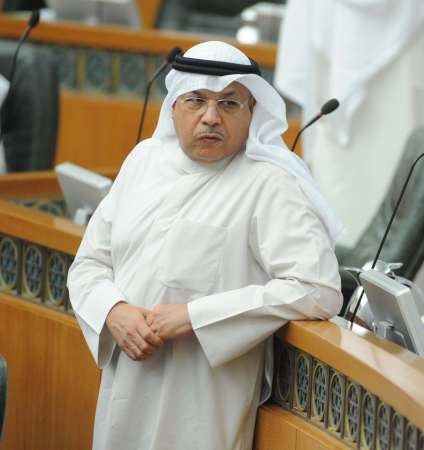 ﻿الشيخ خالد الجراح خلال الجلسة﻿