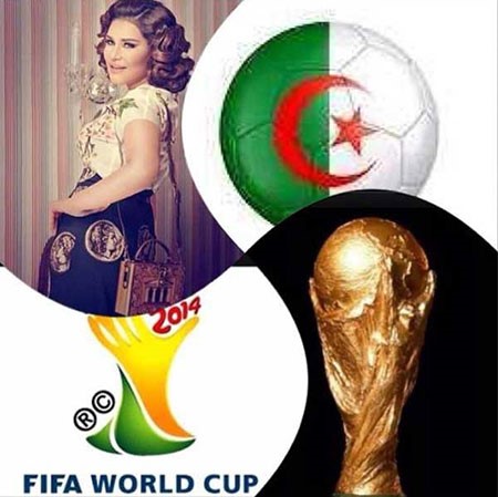بالصور.. أحلام تعد المنتخب الجزائري بكرة من الألماس هدية وتتلقى هدية قيمة
