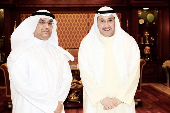 الشيخ فيصل الحمود مستقبلا مشعل الجويسري