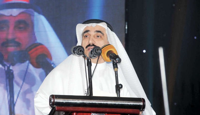 وكيل التلفزيون يوسف مصطفى اثناء القاء كلمته﻿