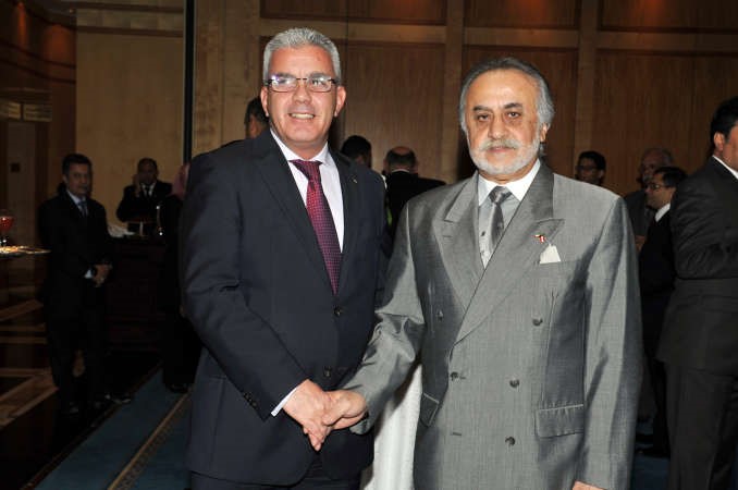الحاج حسان حوحو مع السفير الفلسطيني رامي طهبوب