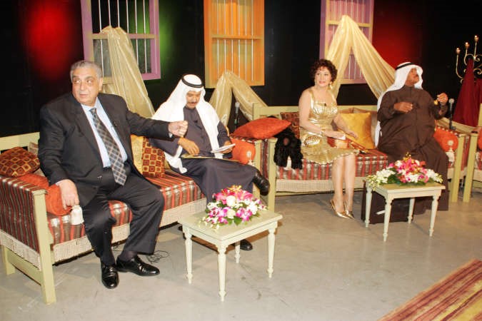 الحكيم مع صالح الحريبي ولبلبة والاعلامي عبدالرحمن النجار ﻿