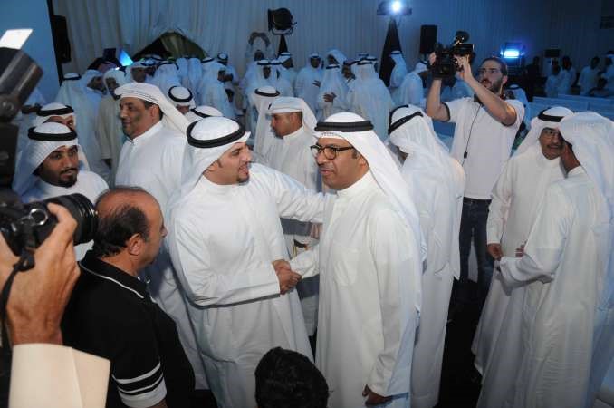 نواف العنجري يبارك للقضيبي افتتاح مقره