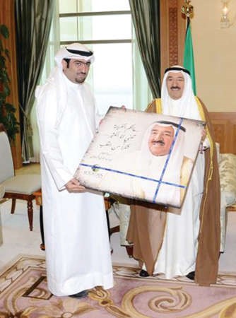 صاحب السمو مع خالد الروضان في مناسبة سابقة