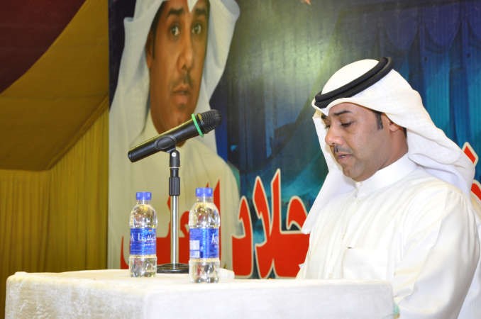 محمد المجلاد متحدثا في ندوته الانتخابية الاخيرة احمد علي