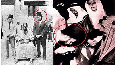 حسن البنا يقبل يد العاهل السعودي