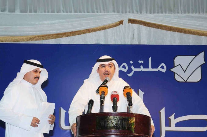 محمد البراك الرشيدي متحدثا

