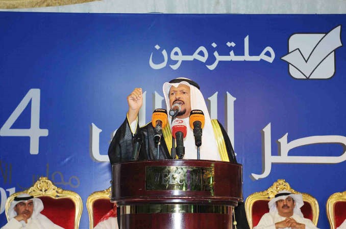 محمد المسيلم متحدثا في مقر البراك
