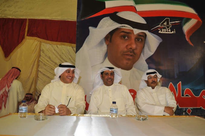 عسكر العنزي ومحمد المجلاد خلال الندوة