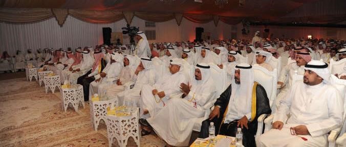 جانب من الحضور خلال ندوة مرشح الدائرة الرابعة سعود المطيري