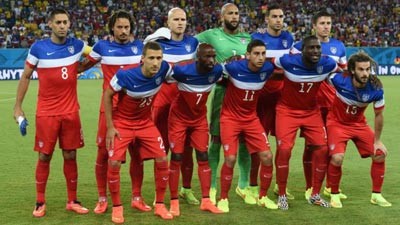 المنتخب الوطني الاميركي في مباراته امام منتخب غانا