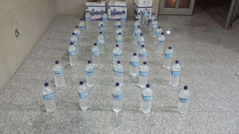 الخمور المضبوطة في حملة الحساوي