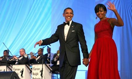 الرئيس الامريكي Barack Obama وزوجته Michelle
