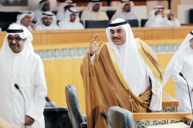 الشيخ صباح الخالد محييا المجلس وبجانبه احمد القضيبي