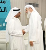 القضيبي خلال استقباله احد المهنئين﻿