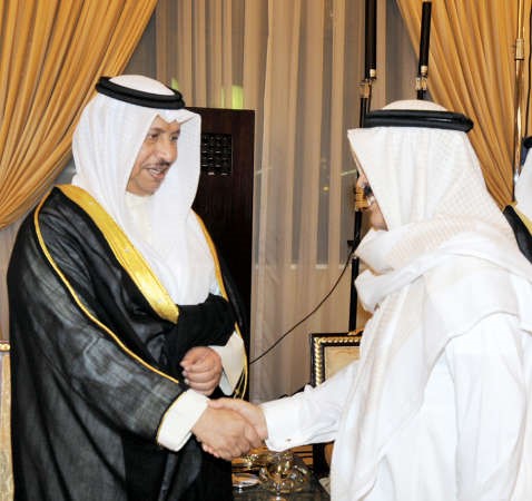 سمو الشيخ جابر المبارك يتلقى التهاني