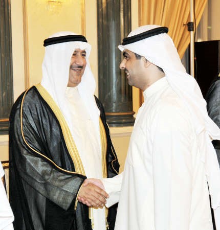 رياض العدساني مهنئا الشيخ فهد الجابر