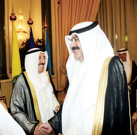 صاحب السمو الامير الشيخ صباح الاحمد يتلقى تهنئة من خالد الجارالله﻿