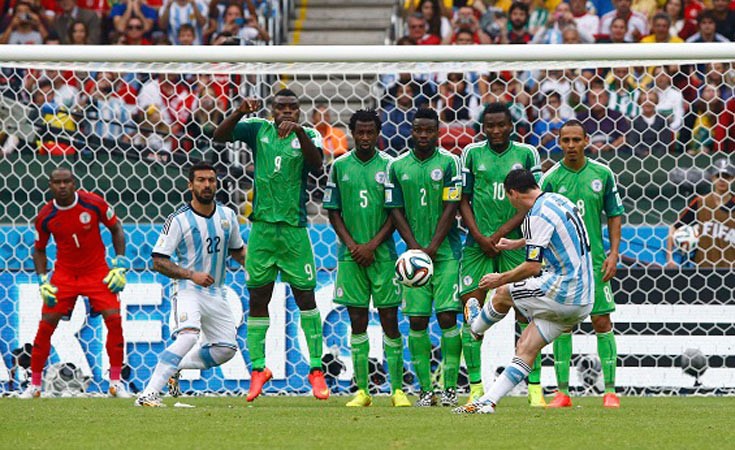 4 ميسي يسجل اول الركلات الحرة في كاس العالم 2014
