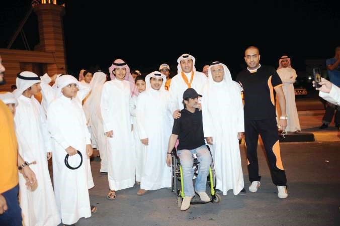 النائب السابق محمد الخليفة تواجد خلال المسيرة التضامنية مع مسلم البراك﻿